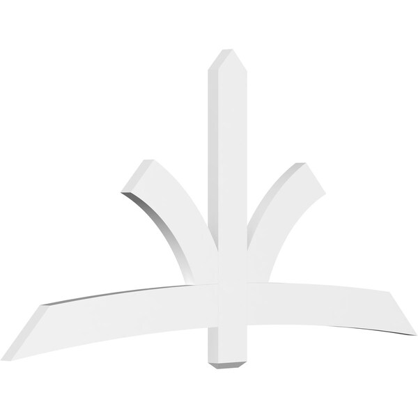 Ekena Millwork Davenport Architectural Grade PVC Gable Bracket, 84"W x 42"H x 2"D x 6"F, 12/12 Pitch GBP084X42X0206DAV00 - main